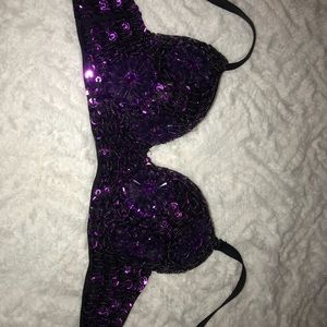 Sparkly purple rave bra